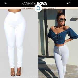 Fashion nova super high waist denim skinnies